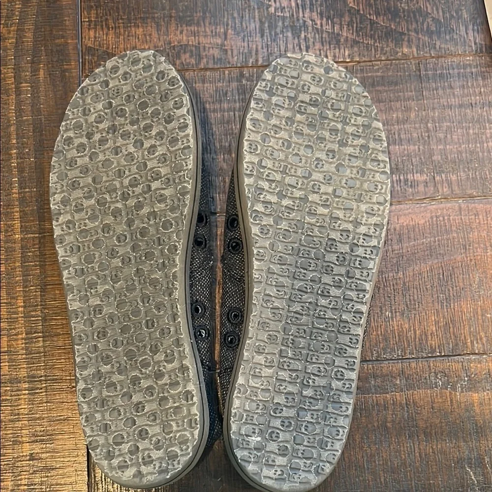 Sanuk Black and Gray Espadrilles Casual Slip-On Shoes